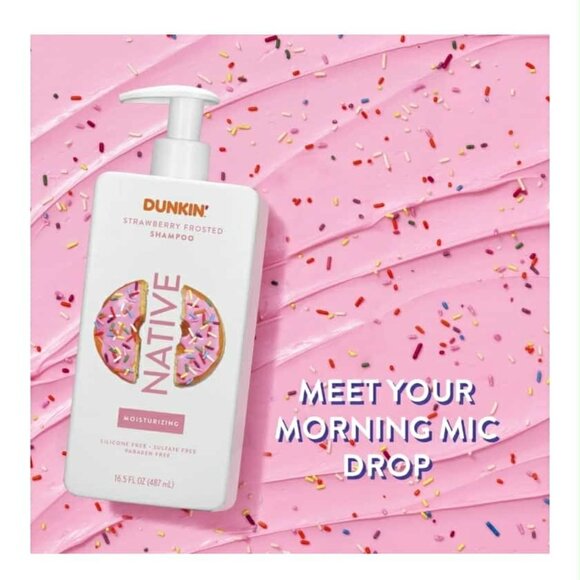 Native Dunkin Strawberry Frosted Moisturizing Shampoo & Conditioner Set 16.5oz - Picture 7 of 7